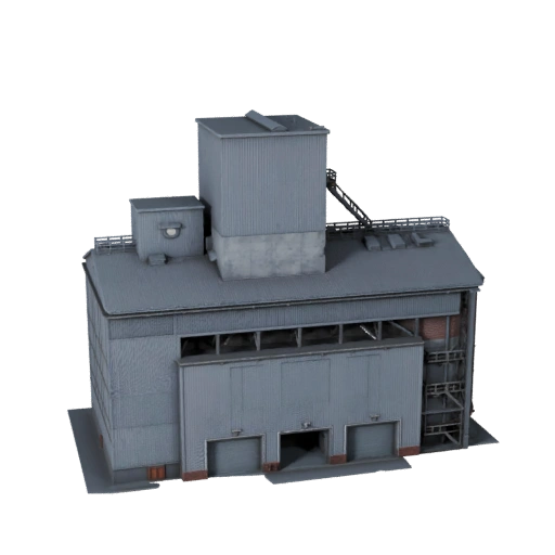 Высокополигональный 3D-модель силоса для зерна для Archviz для архитектуры