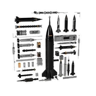 3D модель ракеты-носителя для Blender и игр - PBR ассет