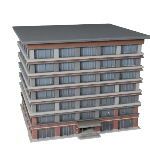 Hohes Poly Eco Haus 3D Modell für Archviz für Architektur