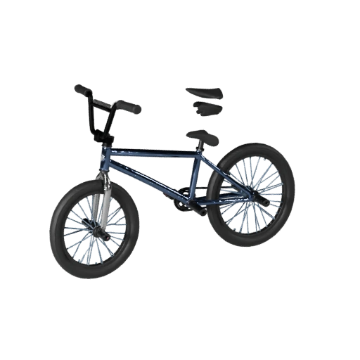 3D модель BMX велосипеда для Unity - Low Poly Game Asset Pro