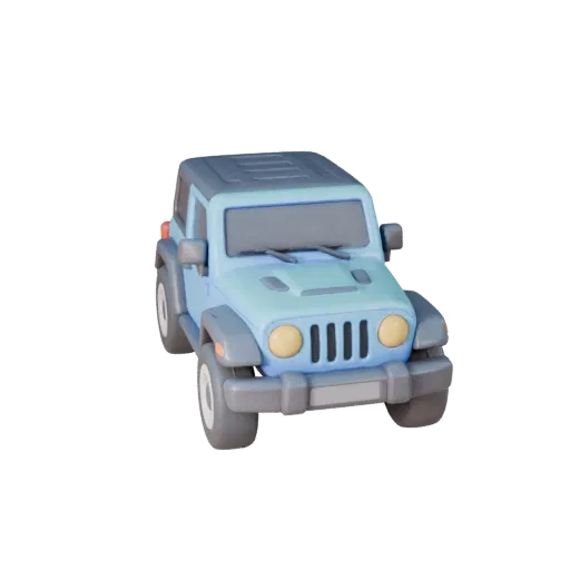 Мультяшный внедорожник в стиле джип 3D модель для стилизованных игр