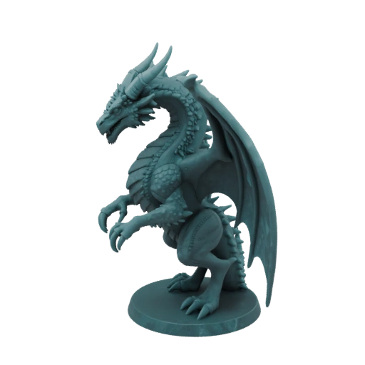 Темное фэнтези Белошипый Дракон Босс Миниатюра STL