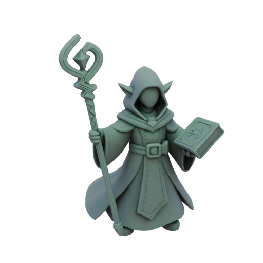 Фэнтези Эльф Волшебник Миниатюра STL - Оборонительная
