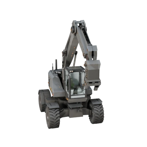 Телескопический погрузчик 3D Модель - Низкополигональный, Готовый к игре, PBR Актив