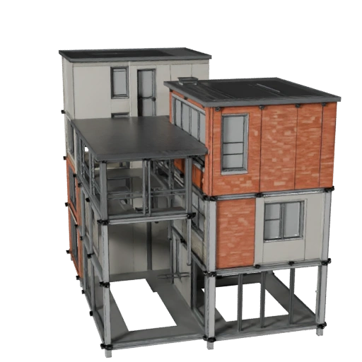 Modular Apartment Kit 3D Model for Blender - Render Asset