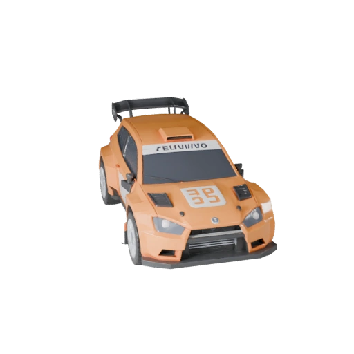 Высокополигональный раллийный автомобиль 3D модель для студийных рендеров PBR ассет (Legacy)