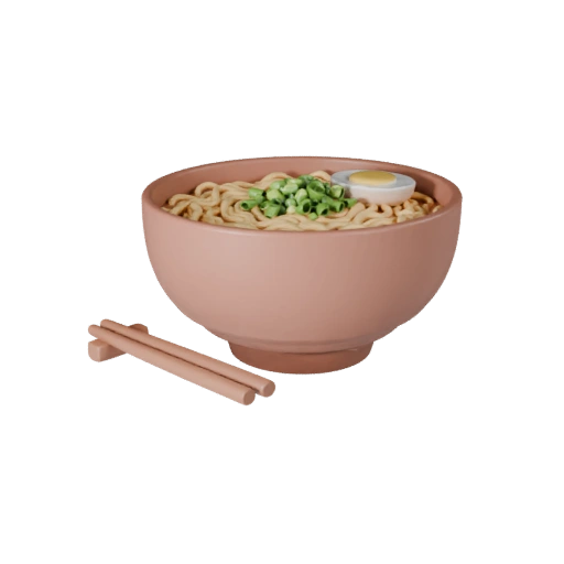 Ramen Noodle Bowl 3D Asset for Hero Cinema Renders