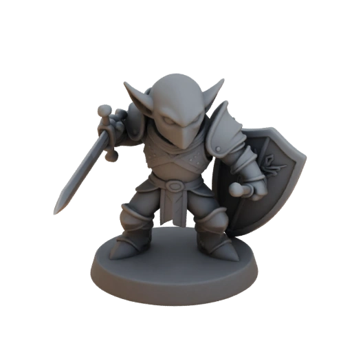 Фэнтези Гоблин Паладин Миниатюра STL