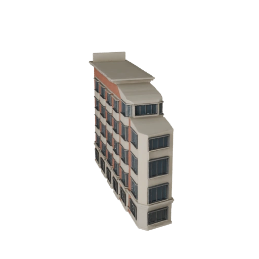 Богато украшенный фасад 3D модель - Реалистичный ассет для архитектурной визуализации
