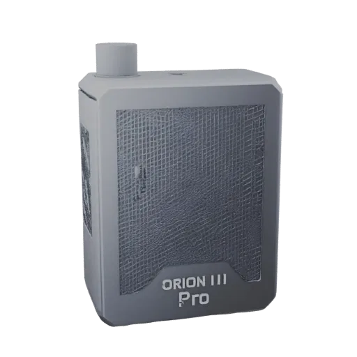 3D модель панелей для вейпа LVE ORION III Pro с текстурой сетки и логотипом