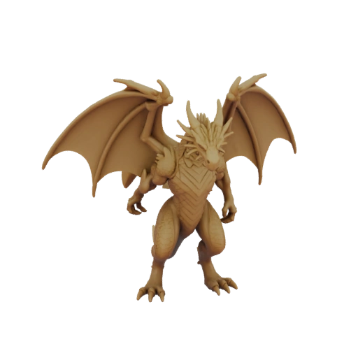 Фэнтези дракон шаман миниатюра STL - удар сверху