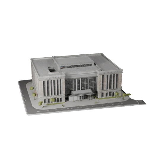 Gemeinschaftszentrum 3D-Modell für Blender - Render-Asset