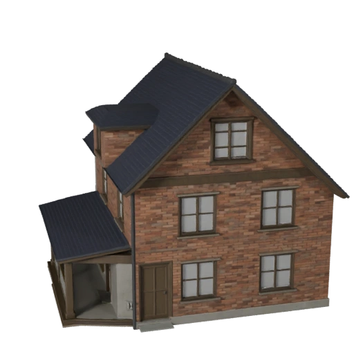 Cabina di Montagna Modello 3D per Unity - Asset di Gioco per Architettura