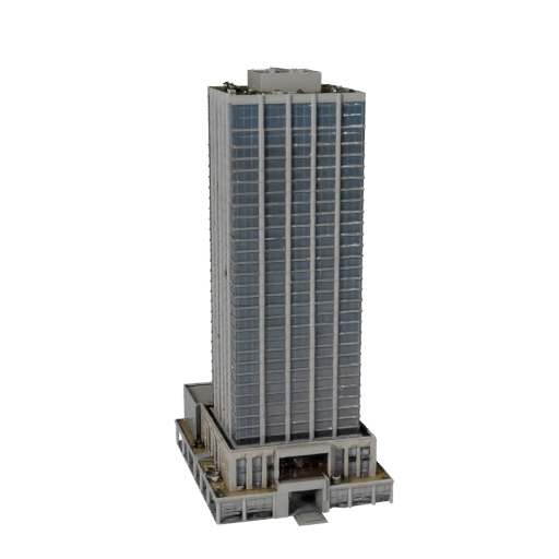 High Rise Office Tower 3D Model - Realistic Archviz Asset