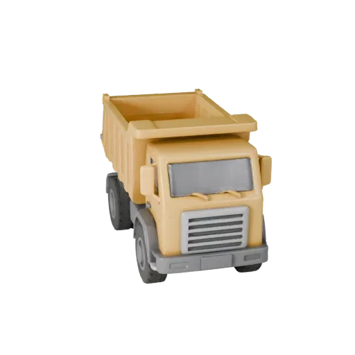 Мультяшный самосвал 3D модель для стилизованных игр, PBR-ресурс