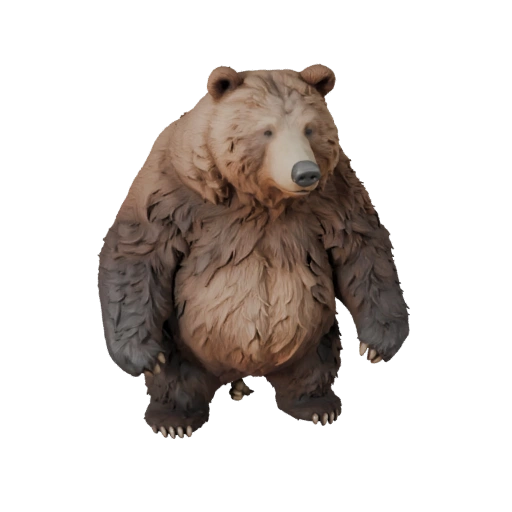 Высокополигональная 3D модель медведя гризли - Детальный STL ресурс для печати
