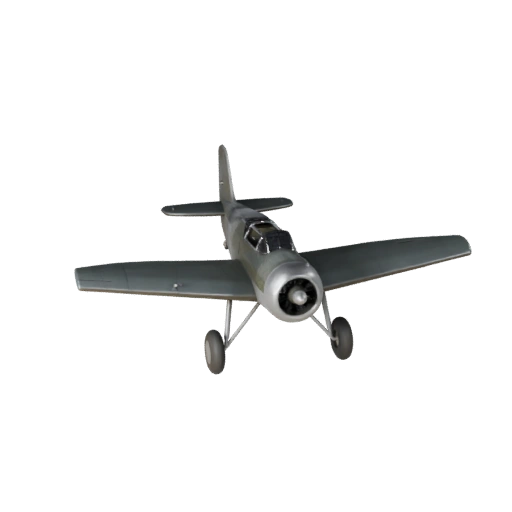 Винтажный истребитель 3D модель для Unity - Низкополигональная игра