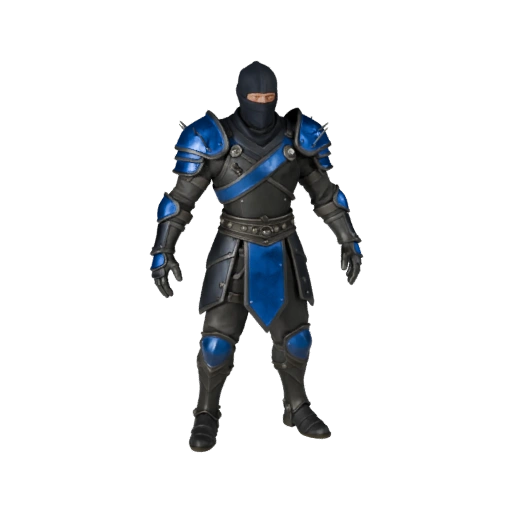 Modelo de Personagem Ninja Blindado Realista - Articulado