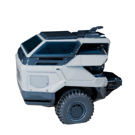 Высокополигональный научно-фантастический грузовик 3D модель для студийных рендеров