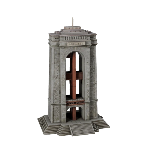 Низкополигональная 3D модель моста Золотые Ворота для игр и VR