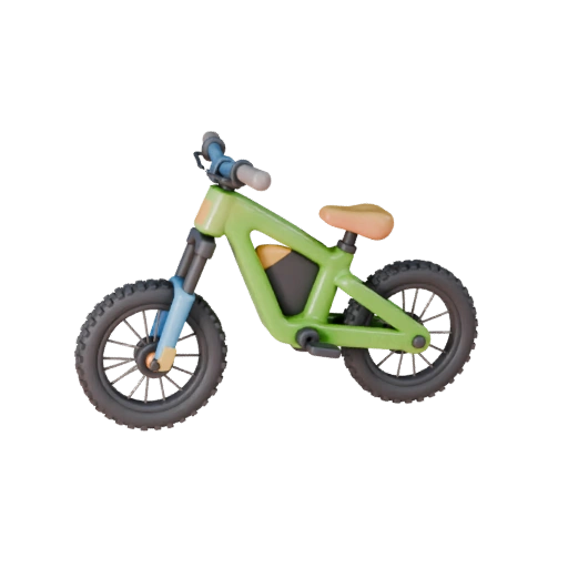 Мультяшный горный велосипед 3D модель - Стилизованный игровой ресурс