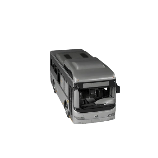 Готовый к игре городской автобус 3D модель для использования в реальном времени PBR ресурс