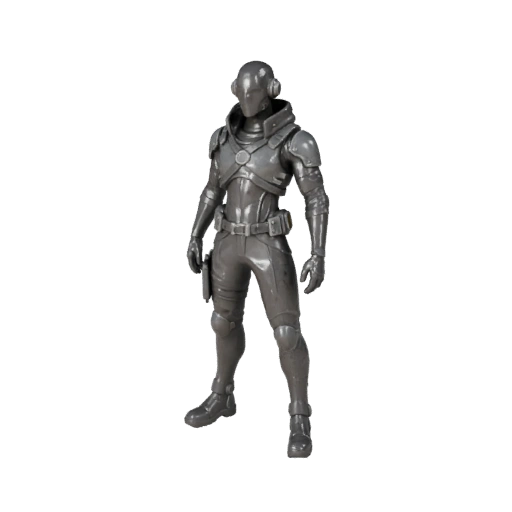 Модель персонажа киберпанк-разведчика - с ригом