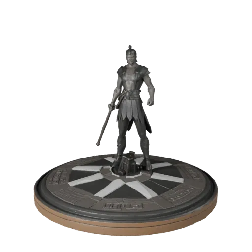 Предварительный просмотр низкополигональной 3D-модели маркера цели для стратегии, показывающий масштаб, вид игры в три четвер