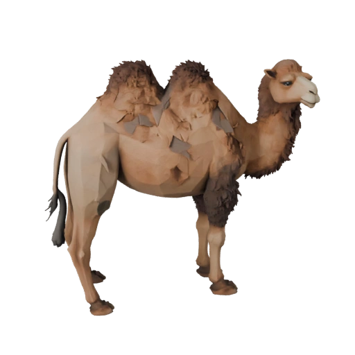 Низкополигональный 3D модель верблюда - Игровой ассет Unity с FBX | Бесплатно
