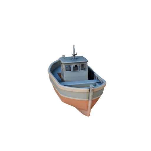 Печатное рыболовное судно STL 3D модель для коллекционных предметов и