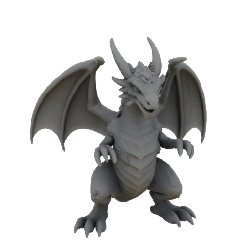 Миниатюра Дракона Босса из Пещеры Темного Фэнтези STL