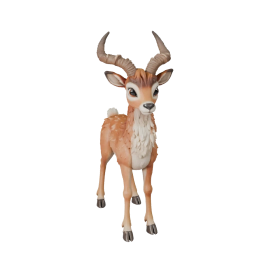 Мультяшная газель 3D модель - Стилизованный ассет для анимации | PBR