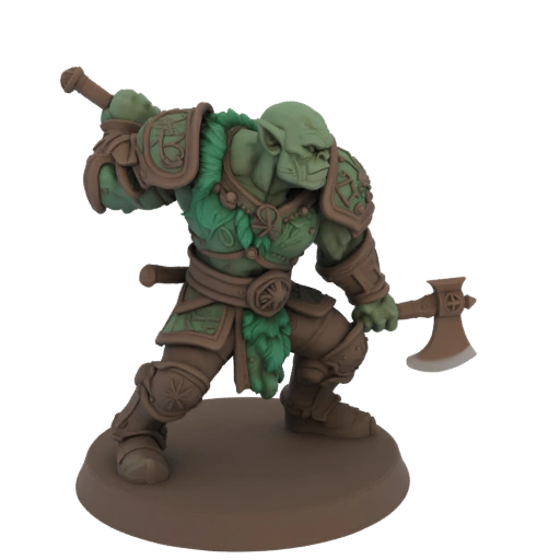 Фэнтези Орк Монах Миниатюра STL