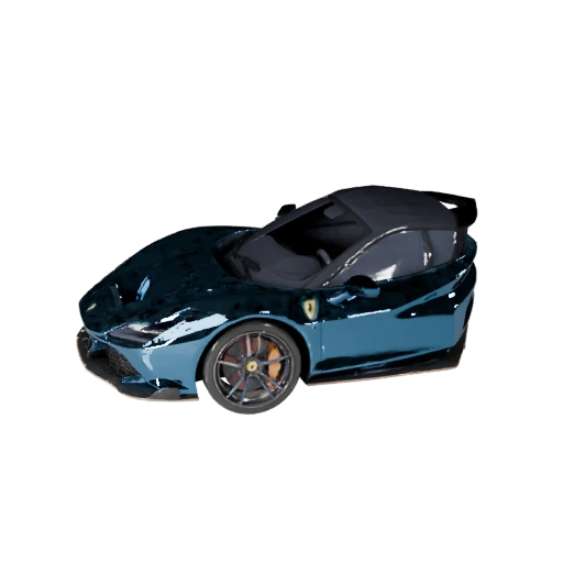 Ferrari Inspired Supercar 3D Модель - Низкополигональная, Готовая к Игре
