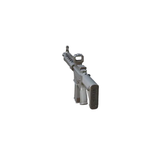 Модульная 3D-модель тактического демонстрационного реквизита с длинным корпусом, изометрический вид модульного комплекта, пок