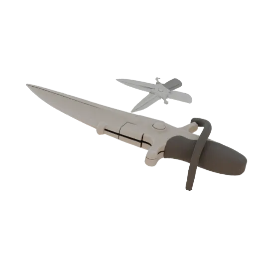 Высокополигональная 3D модель скальпеля для экстренных случаев, студийный рендер крупным планом, показывающий нержавеющую ста