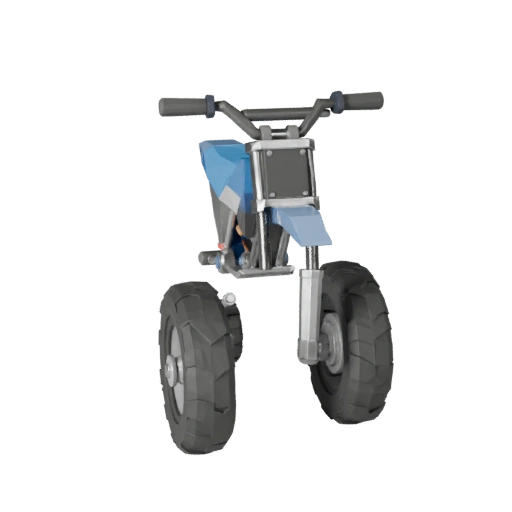 Низкополигональный мотоцикл для бездорожья 3D модель для Unity и Unreal PBR Asset