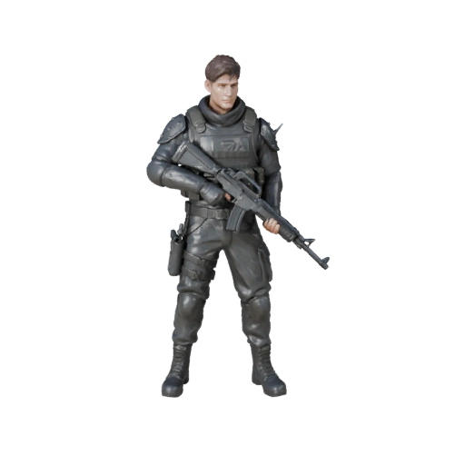 Фэнтези штурмовой персонаж нпс солдат с ригом