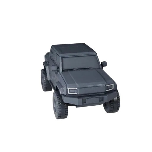 Печатаемая 3D-модель Cyber Suv в формате STL, изометрический вид, готовый к печати актив транспортного средства с увеличенным
