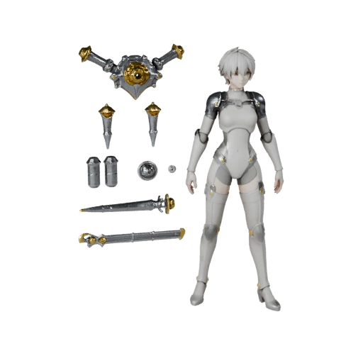 Аниме Закаленный в боях маг - модель персонажа со скелетом