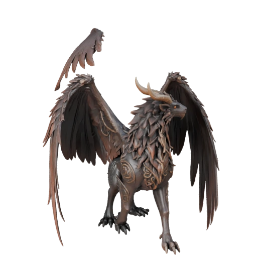 Реалистичный грифон 3D модель - rigged PBR ассет для игр | PBR
