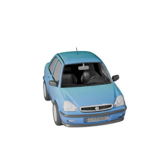 Мультяшный хэтчбек 3D модель для стилизованных игр, PBR ассет (Legacy)