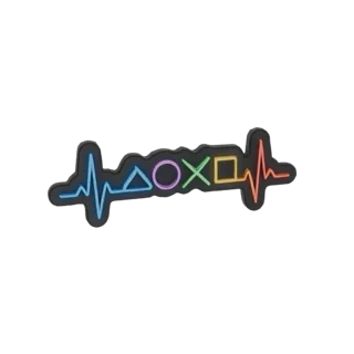 3D модель неоновой вывески PlayStation Heartbeat с яркими светящимися символами