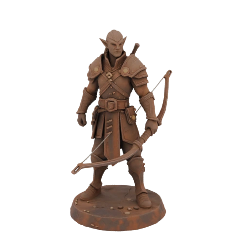 Фэнтези Эльф Рейнджер Миниатюра STL - Победа