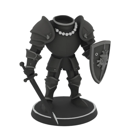 Средневековый паладин миниатюра STL - Страж