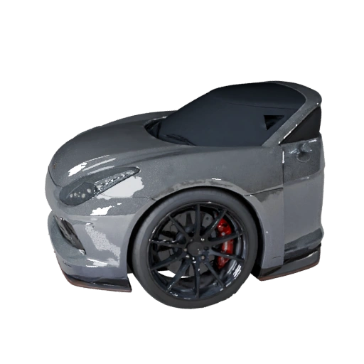 Высокополигональный гиперкар 3D модель для студийных рендеров PBR