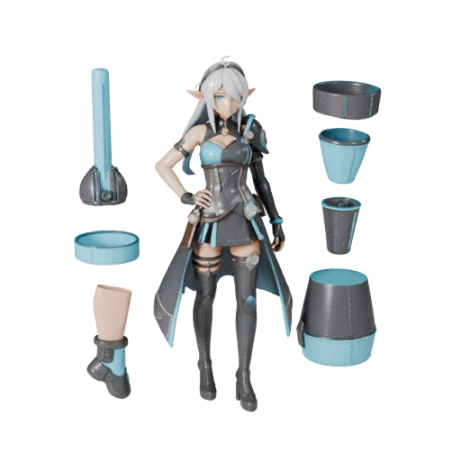 Аниме Друид Персонаж Модель - С Ригом