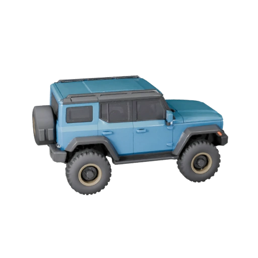 3D модель внедорожника с парящим эффектом - Стилизованный низкополигональный игровой ассет