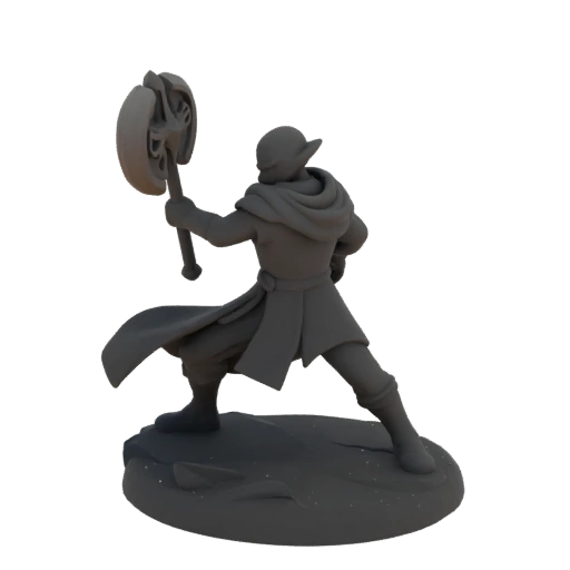 Фэнтези Эльф Клирик Миниатюра STL - Зарядка