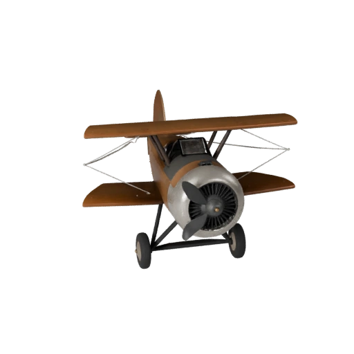 Винтажный биплан 3D модель для Unreal Engine - Готов к игре